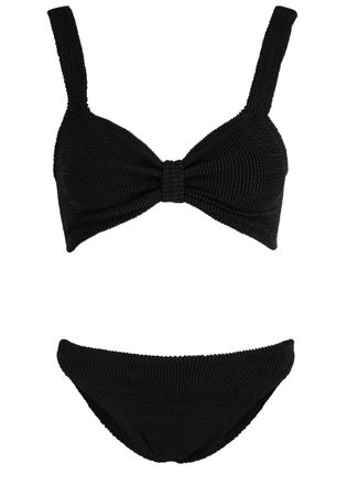 Hunza G Bonnie Crinkle Bikini - Black - One Size