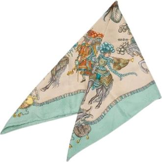 Herm&egrave;s Pre-owned Scarves, female, Multicolor, Size: ONE SIZE Pre-owned Silk Scarf