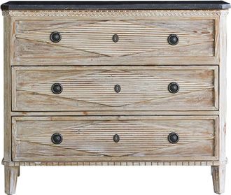 Tikamoon Mueble de ba&ntilde;o de pino y piedra de 100 cm