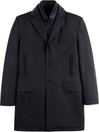 Fay Db Coat Stretch - Heren - Mantel - Blauw - XL - Jassen