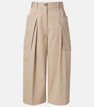 Loewe Cotton and silk cropped pants