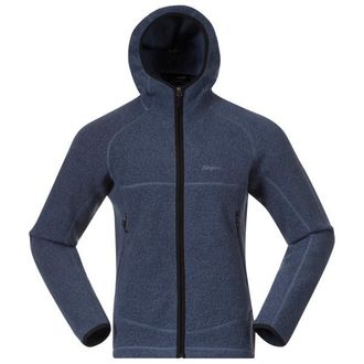 Bergans Vaagaa Merino Terry Midlayer Hoodie Fleecejacke f&uuml;r Herren | blau
