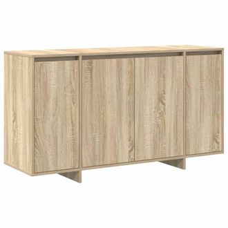 Berkfield Home Oak Sideboard Sonoma oak Engineered wood 135 x 41 x 75 cm in Light Tan