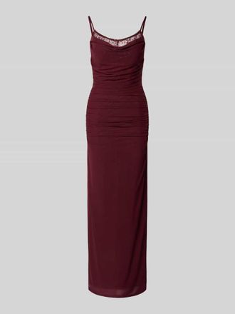 Vera Mont Abendkleid mit Spitzenbesatz in Bordeaux, Gr&ouml;&szlig;e 40