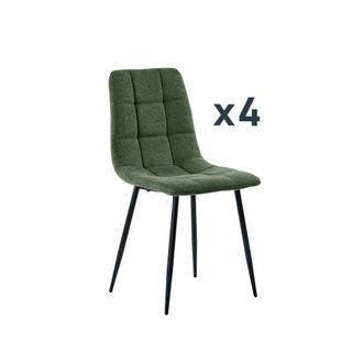 Klast Packs 4 sillas tela verde oscuro 43 cm x 88 cm cm