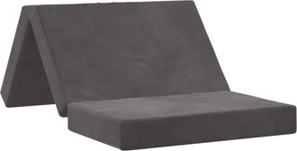 vidaXL Sof&aacute; Cama Plegable 100 X 67 X 45 Cm Gris Oscuro Vidaxl