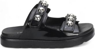 Love Rio Womens Barra Seaside Studded Sandal In Black