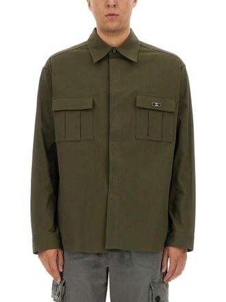 Dolce & Gabbana Green Relaxed Logo Shirt