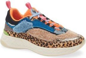 Kurt Geiger Kensington Faux Shearling Panel Sneaker in Brown/Oth at Nordstrom Rack, Size 11Us / 42Eu