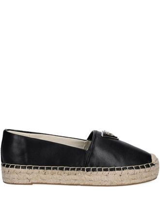 Guess Co Jolandon faux-leather flat espadrilles - Black