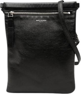 Saint Laurent Pre-owned Leather Shoulder Bag - Dames - Vintage Schoudertas - Zwart - ONE Size - Leer - Vintage