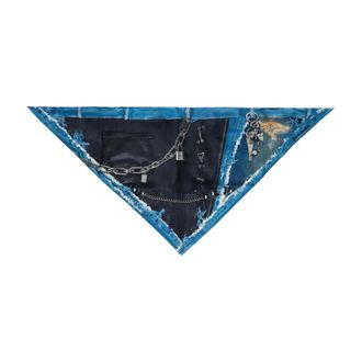 Acne Studios Geprinte Zijden Bandana - unisex - Zijden sjaals - Veelkleurig - ONE Size - Denim - Accessoires