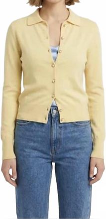 Guizio Emelie Cropped Cardigan In Honey Butter