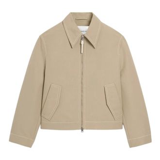 Ami Light Jackets, male, Beige, Size: M Blouson Zipped Jacket
