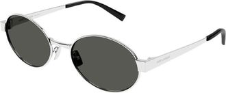 Saint Laurent Ladies Black Round Sunglasses SL692 002