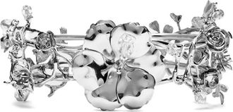 Blumarine Bracciale con applicazione a fiori - Grigio