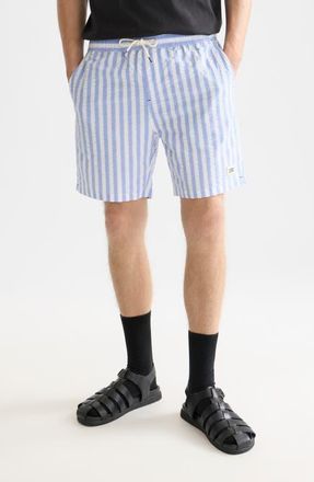 Scotch & Soda Stripe Midlength Swim Trunks in Classic Stripe Infinity at Nordstrom, Size Xx-Large