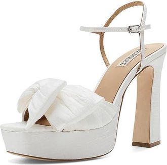 Badgley Mischka Oliva Womens Sandals White Silk : 5.5 M
