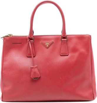 Prada Pre-owned Prada Large Saffiano Lux Galleria Double Zip Satchel 8TI46T220JC7RDDO