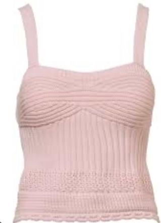 Autumn Cashmere Womens Scallop Edge Tank In Pink