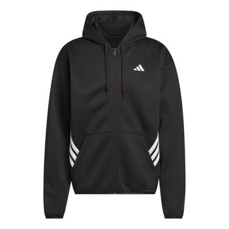 adidas Crazy Warm Full Zip Hoodie Black White JZ9673