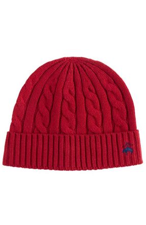 Brooks Brothers Cashmere Blend Classic Cable Hat in Red at Nordstrom