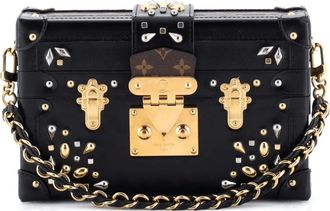 Louis Vuitton Borsa a tracolla Petite Malle con borchie - Nero