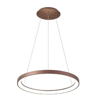 Trade Shop Lampadario Pendente Led 30w Cct Lampada Sospensione Circolare 38m Luce Cucina Bar - Marrone - Trade Shop Traesio