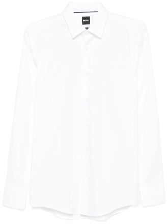 BOSS Camicia con trama a intreccio - Bianco