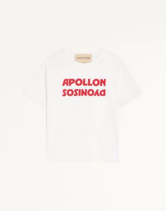 Valentino T-Shirt Valentino In Cotone Con Stampa Apollon/Dyonisos Uomo BIANCO/ROSSO XXL