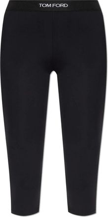 Tom Ford Leggings met logo - Dames - Leggings - Zwart - M - Tweed - Broeken