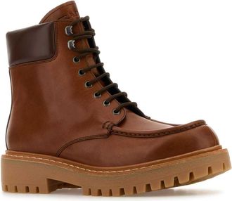 Prada Mens Boot Brown Calfskin