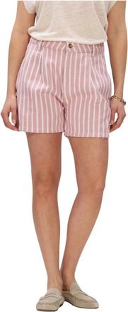 By-Bar Amsterdam Korte Broeken, Dames, Roze, S, June Stripe Short