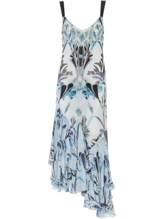 Temperley London Alani Ruffle dress - Blue