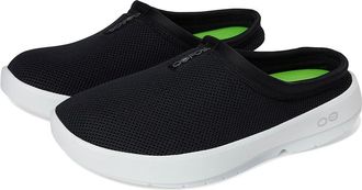 Oofos Mens OOcoozie Sport Mule Shoe Mens Walking Shoes White/Black : 10.5 M, Rubber
