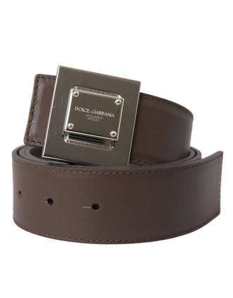 Dolce & Gabbana Womens Men Leather Beltmodel Wmb469 - Brown - Size 80 cm
