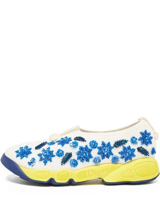 Dior sequin-embellished sneakers - White
