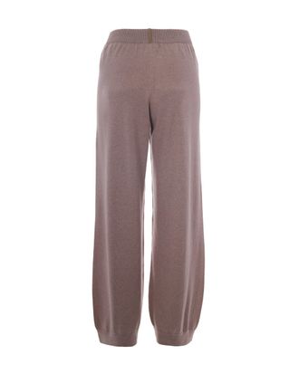 Fabiana Filippi Womens Jogging Trousers Mocha Meringue Virgin Wool
