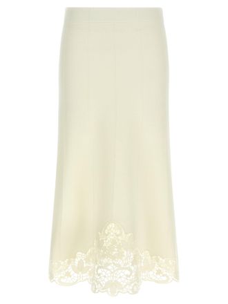 Twin-Set Falda de inserci&oacute;n de organza gemela