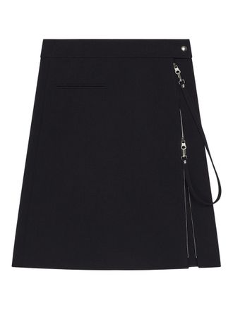 Courr&egrave;ges Zipped Heritage Crepe Skirt