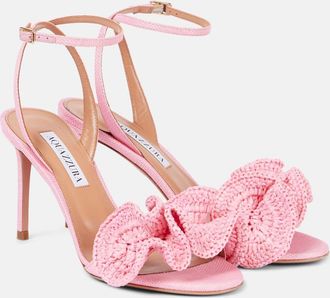 Aquazzura Sandali Noches Tropicales 85 in rafia