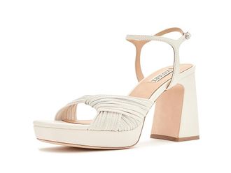 Badgley Mischka Winslet Womens Dress Sandals White Leather : 7.5 M