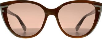 Furla Cat Eye Womens Honey Brown White Horn SFU783 - One Size