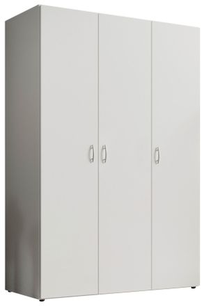 CARRYHOME Dreht&uuml;renschrank, Wei&szlig;, Holzwerkstoff, 4 F&auml;cher, 121x176x51 cm, Schlafzimmer, Komplette Schlafzimmer und Serien, Schlafzimmerserien