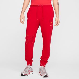 Nike Mens Club French Terry Jogger Pants in Red | HJ2512-657