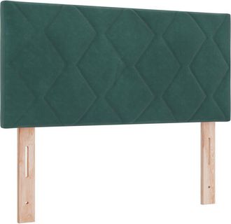 vidaXL Cabecero Led Geometric Manual Verde Oscuro 100 Cm Terciopelo Vidaxl