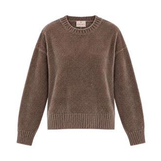 Marella Trui met ronde hals - Dames - Ronde hals truien - Bruin - M - Truien & Vesten