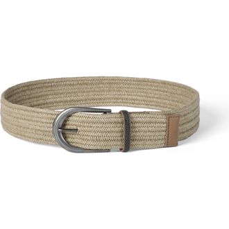 Brunello Cucinelli Braided belt in Beige at Nordstrom, Size Xx-Small