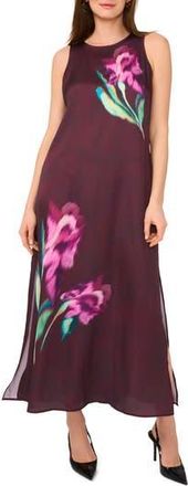 Vince Camuto Floral Print Sleeveless Maxi Dress in Grape Wine at Nordstrom Rack, Size X-Small
