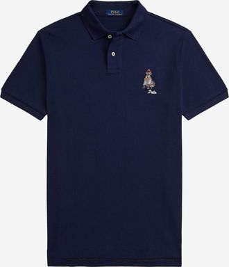 Polo Ralph Lauren Polohemd mit Hundestickerei Custom Slim Fit